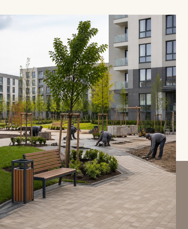 Благоустройство дворов МКД в Пензе под ключ для жилых комплексов